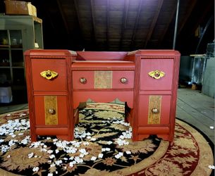 Vintage ART DECO Vanity and Large Mirror