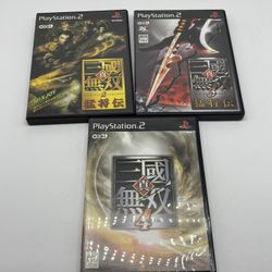Lot Of 3 Shin Sangoku Musou Dynasty Warriors Sony PlayStation 2 Japanese Import