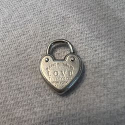 Authentic Tiffany And Co Silver Heart Love Lock Charm