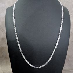 Solid Silver 20" Bismark Chain