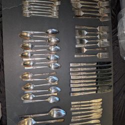 62 pc.1948  Community Silverplate Silverware Oneida Morning Star 