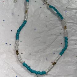 Blue And White Necklace 