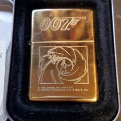 007 James Bond Solid Brass Tornado Zippo 1996