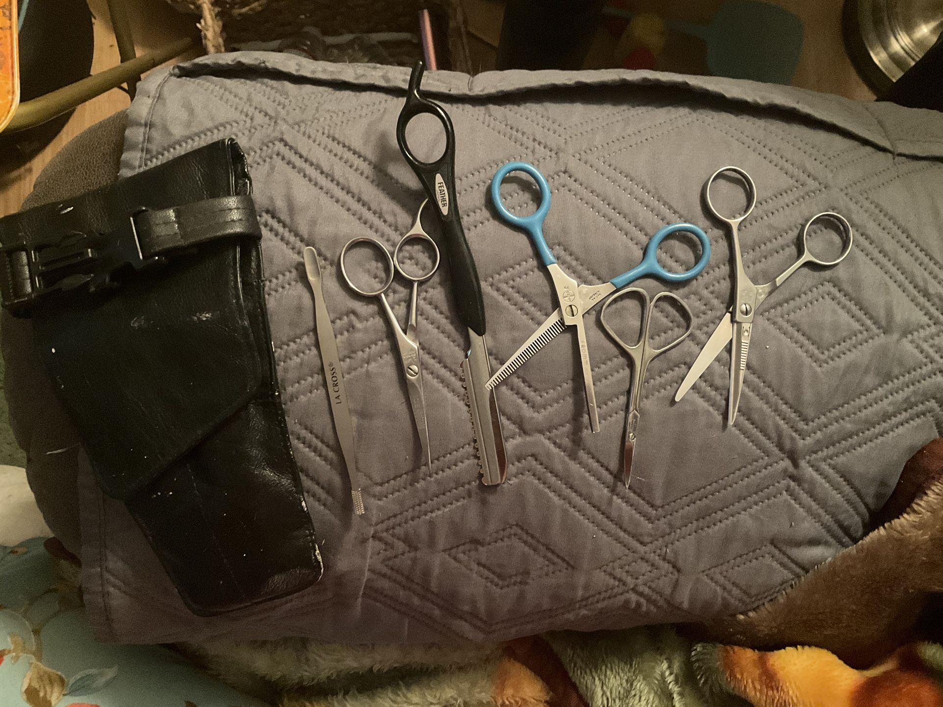 Hair Cut scissors and packed to put them all in Old said $5.00