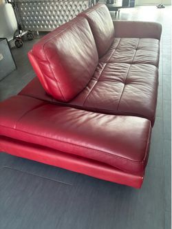 Leather convertible sofa $175…