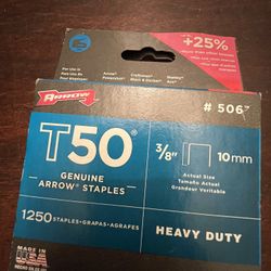 2 Boxes - Arrow T50 Heavy Duty Staples 3/8" (10mm) 