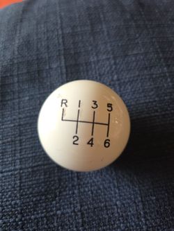 Speed Dawg White Hurst Black Text  Shift Knob 6 Speed
