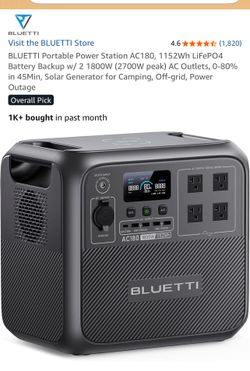 BLUETTI AC180 and Gas Generator