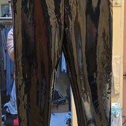 XL Black Pleather Leggings 