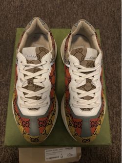 Gucci Rhyton GG Logo Multi Yellow Orange Sneaker