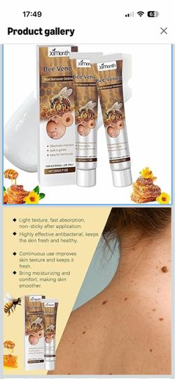 Fast-Acting Bee Venom Wart Cream,Salicylic Acid Wart Remover,Painless and Non-Irritating,Bee Venom Wart Treatment Spray,for All Body Removing and Repa