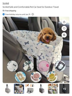 Safe and Comfortable Pet Car Seat for Outdoor Travel