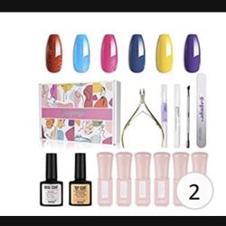 Brand New 6 Color Gel Nail Polish With Manicure Kit(check My Other Listings As Well )