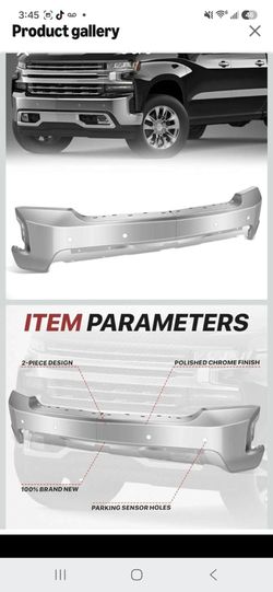 Little damage 2019-2022 Chevy Silverado 1500 LT LTZ 3-Piece Modular Design with Sensor Hole (contact info removed)6 GM1002872 Chrome