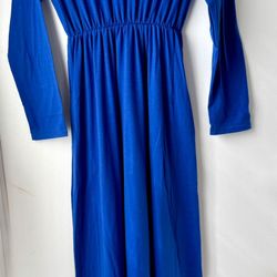 Blue Maxi Dress, Medium 