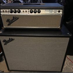 Vintage Fender Bassman Amp And Bassman 115 Cabinet