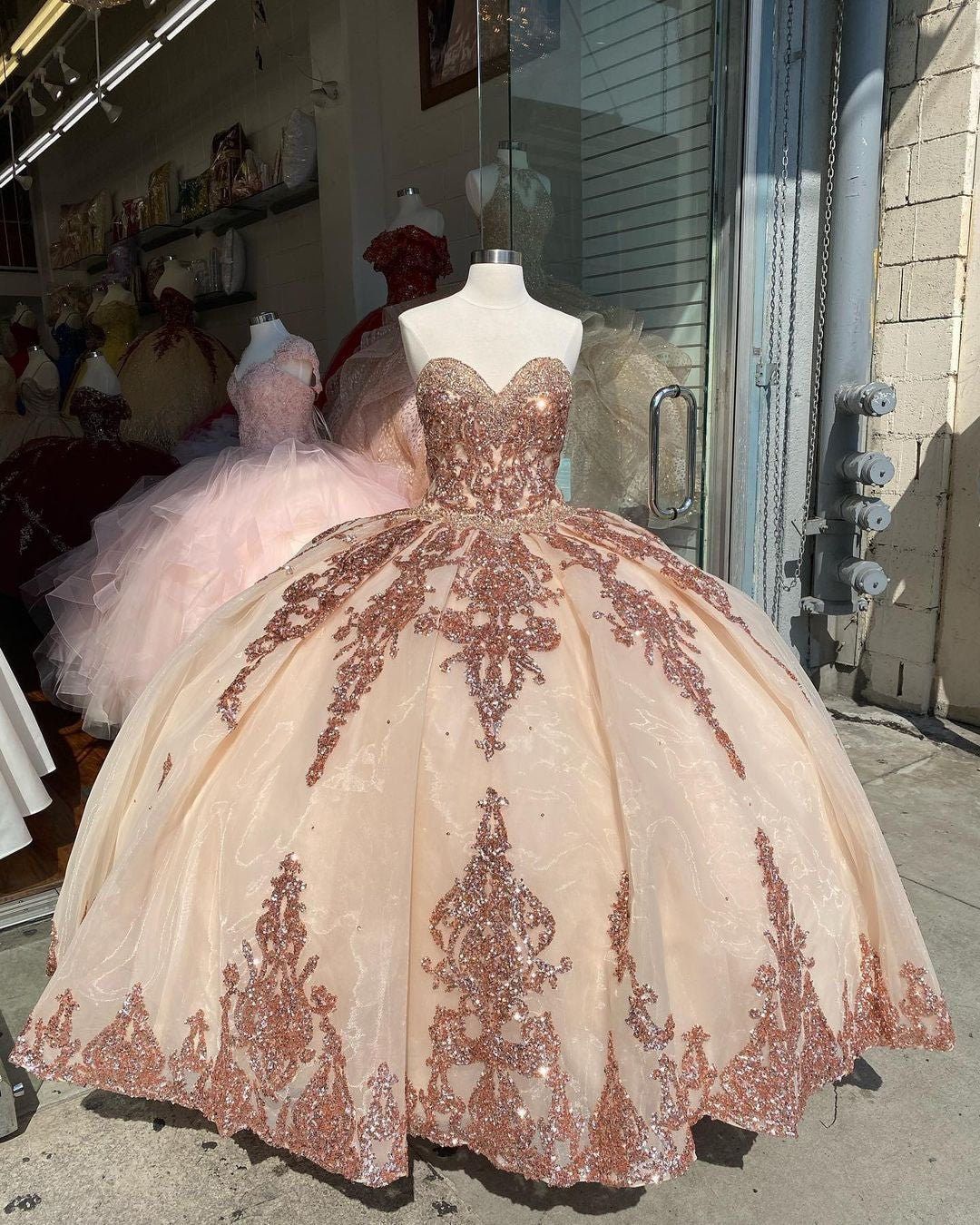 Rose Gold Ball Gown / Quinceañera Dress