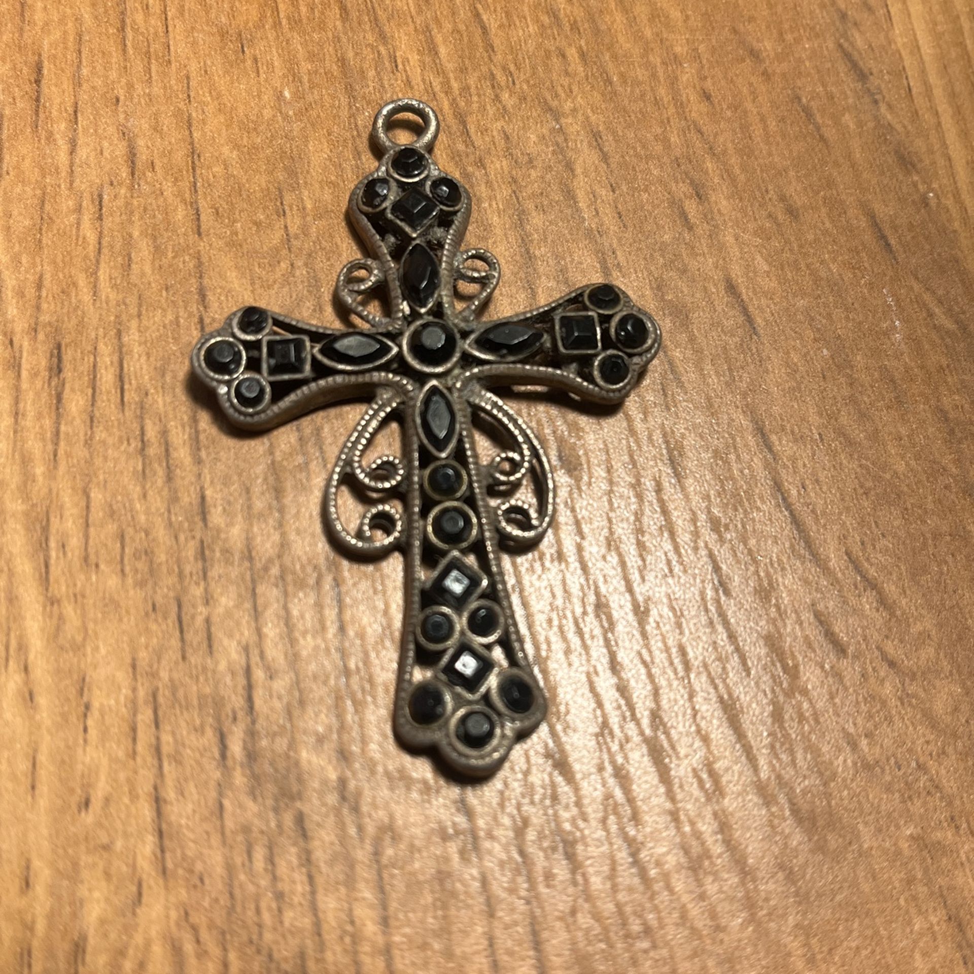 Rhinestone Cross Charm