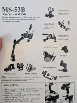Dino-Lite MS53B 3-Point Jointed Articulating Mount