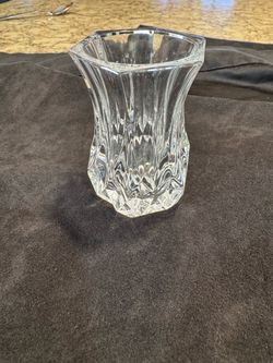 Clear Crystal Cut Glass Vase