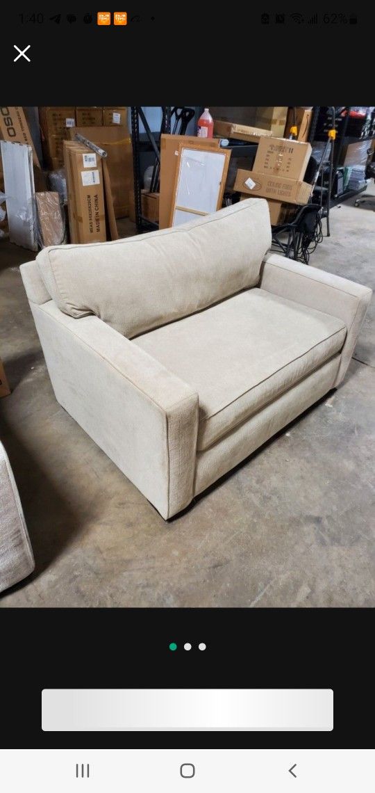 🛋️ Beige Chair-and-a-Half Sleeper Sofa