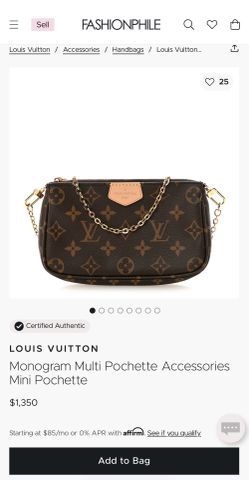 Authentic Monogram Multi Pochette Accessories Mini Pochette