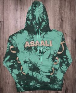 Green Tie Dye Assali Hoodie Size S - Read Description