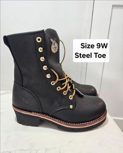 Georgia Steel Toe Work Boots Size 9w