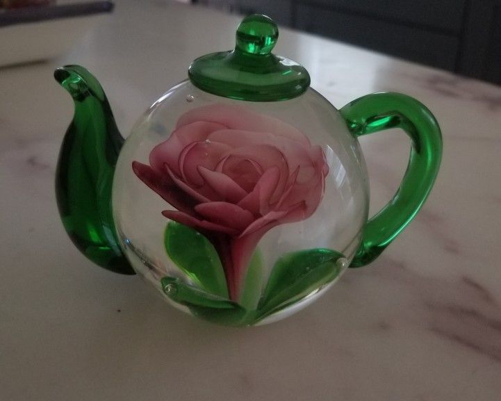 Teapot Paperweight In Multicolors