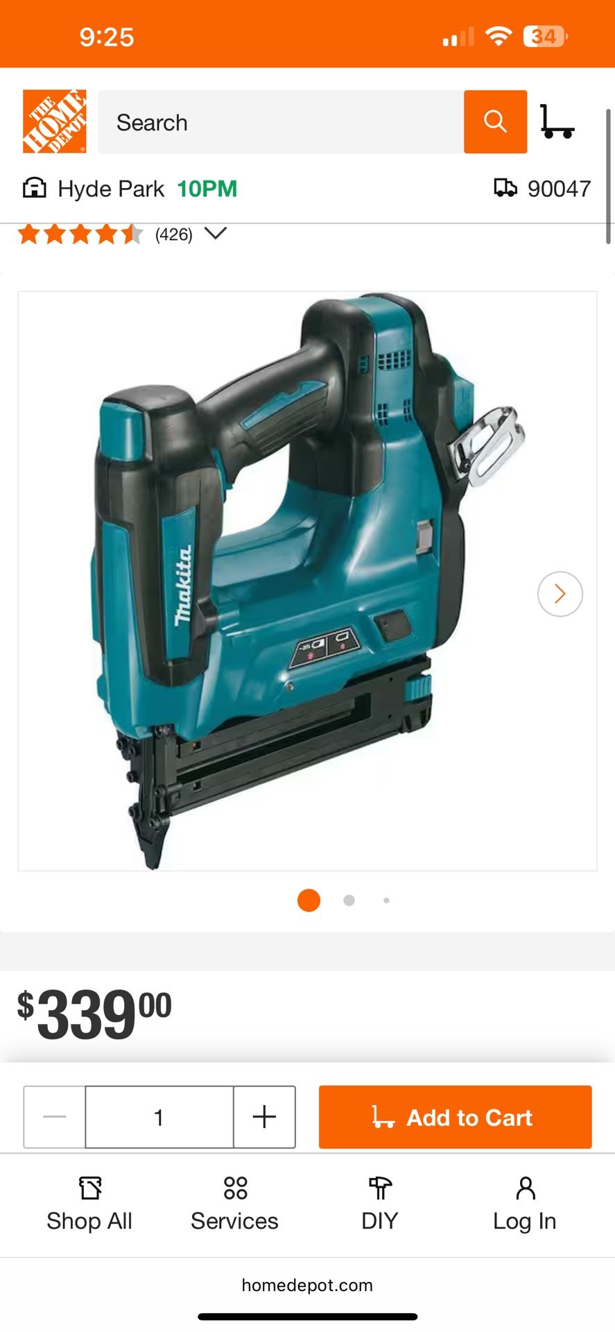 18V LXT Lithium-Ion 18-Gauge Cordless Brad Nailer (Tool-Only)