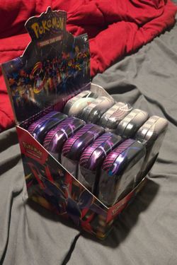 Mega black bolt white flare mini tins pokemon