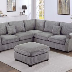 4pcs SECTIONAL SOFA W/OTTOMAN