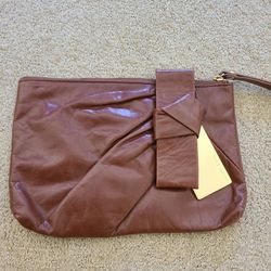 Vince Camuto leather clutch purse wristlet pocketbook