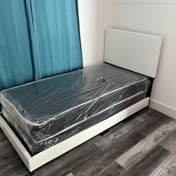 Twin Size Bed Frame With Mattress All New Furniture And Free Delivery 