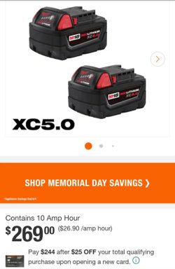 Milwaukee batteries & charger kit