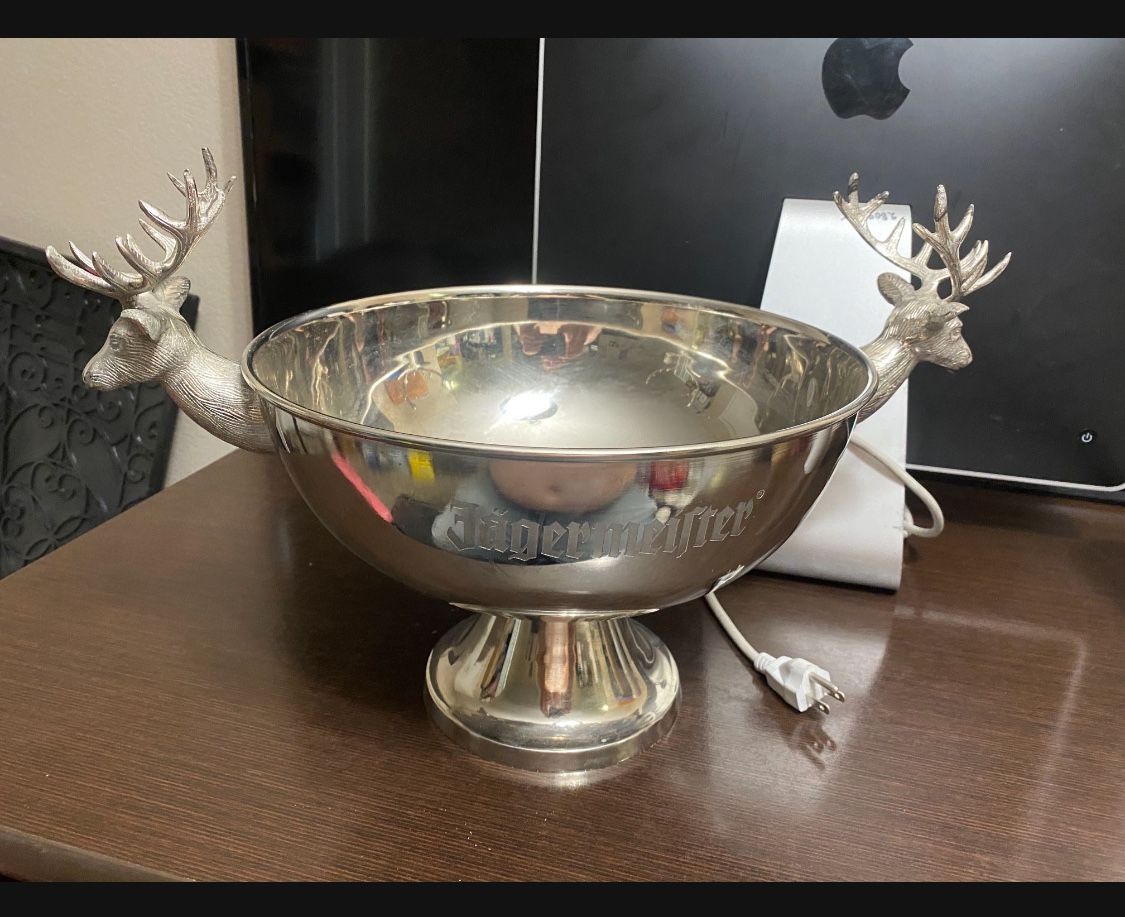 Jagermeirter Bowl With Two Bucks On It. 