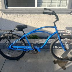 Men's 26" Blue Electra Beach Cruiser With Rear Rack 