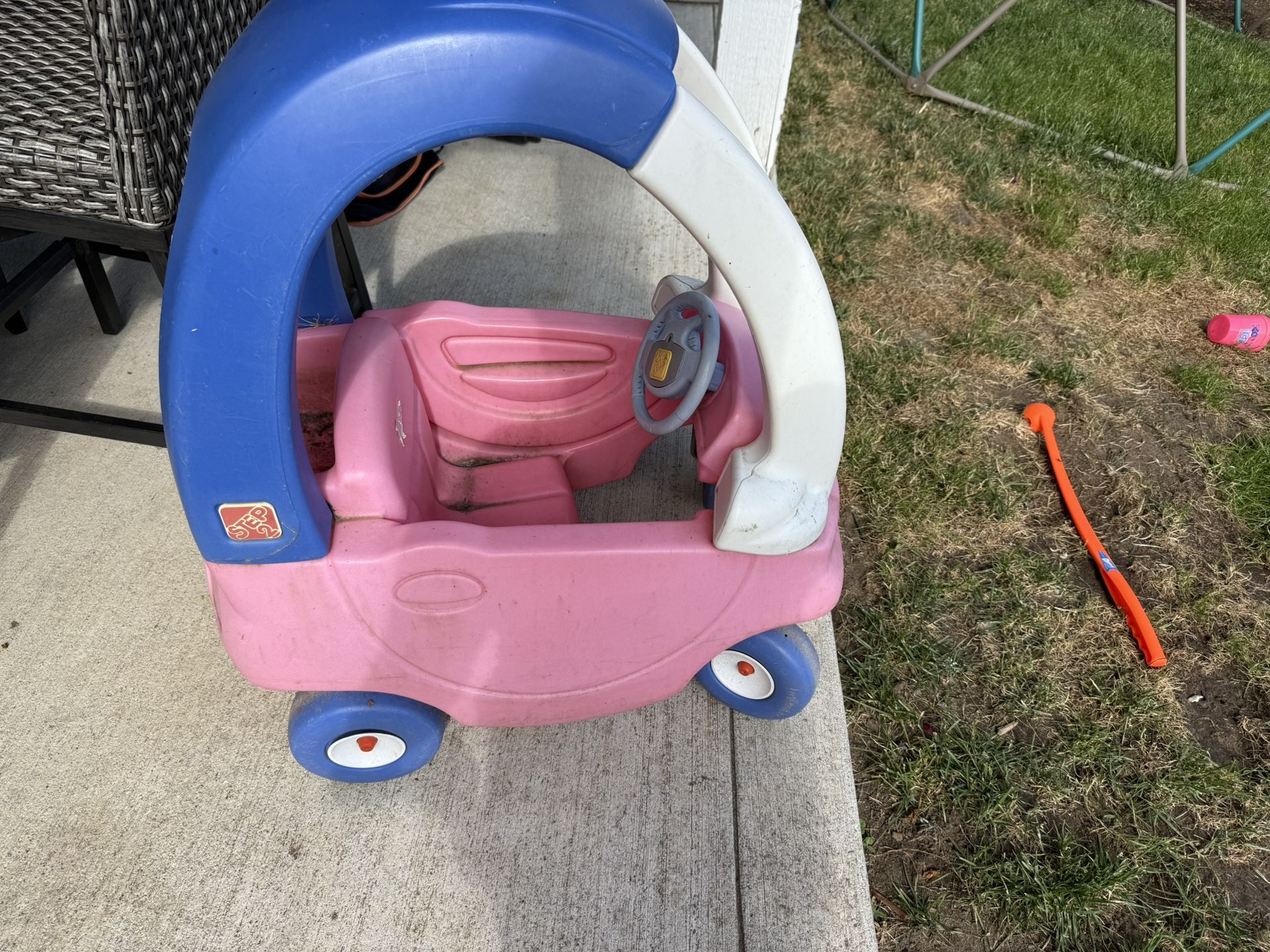 Pink Step Two Toddler Car