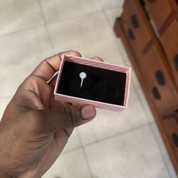 Moissanite Square Halo Ring