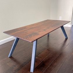 Walnut Top Coffee Table, Handmade