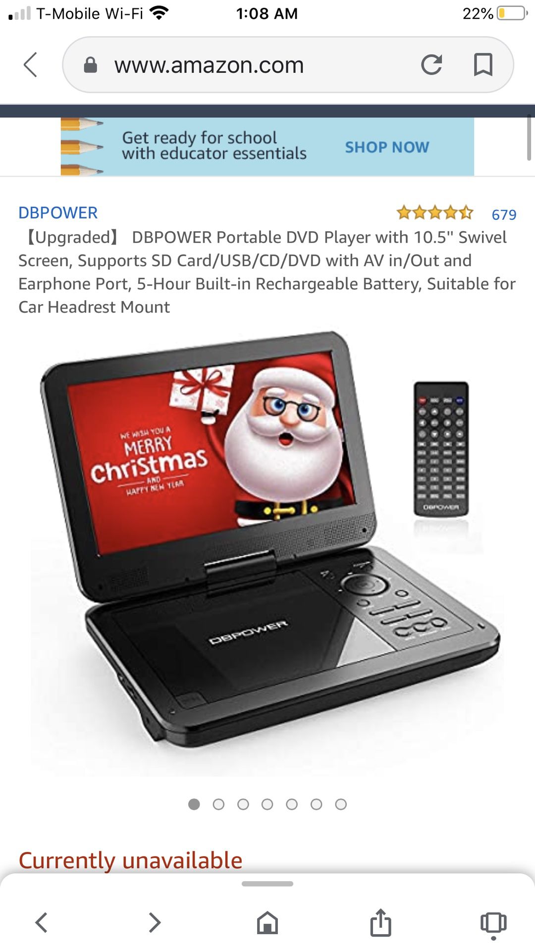 Portable DVD player works but has a cracked screen