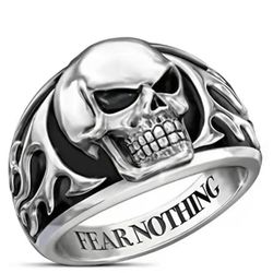 Gothic Demon Skull Head Ring 