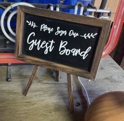 Small Rustic Guest Book Sign