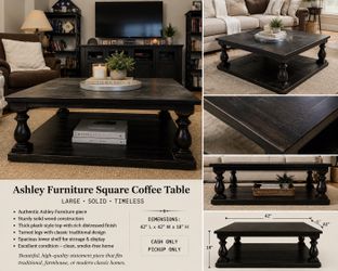 •MAKE OFFER• Ashley Furniture Large Coffee Table | Solid Wood | Excellent Condition