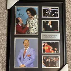 Signed “Mean” Gene Okerlund WWE Framed Collage