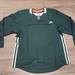 MiC Authentic Adidas Prime Green Blank Green NHL Practice Jersey Size 54