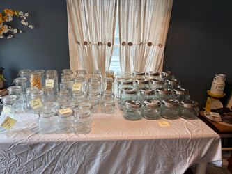 Mason Jar- Lot of Glass Storage Jars