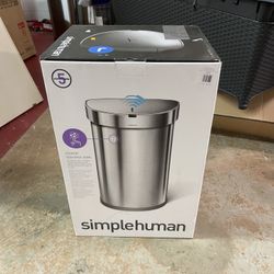 Simplehuman 45L Semi Round Sensor Can & 4.5L Step Can with Odorsorb