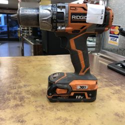 Rigid Hammer Drill / Driver W/ Battery (Condition Used - Fair) 