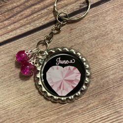 June Birthday Keychain
